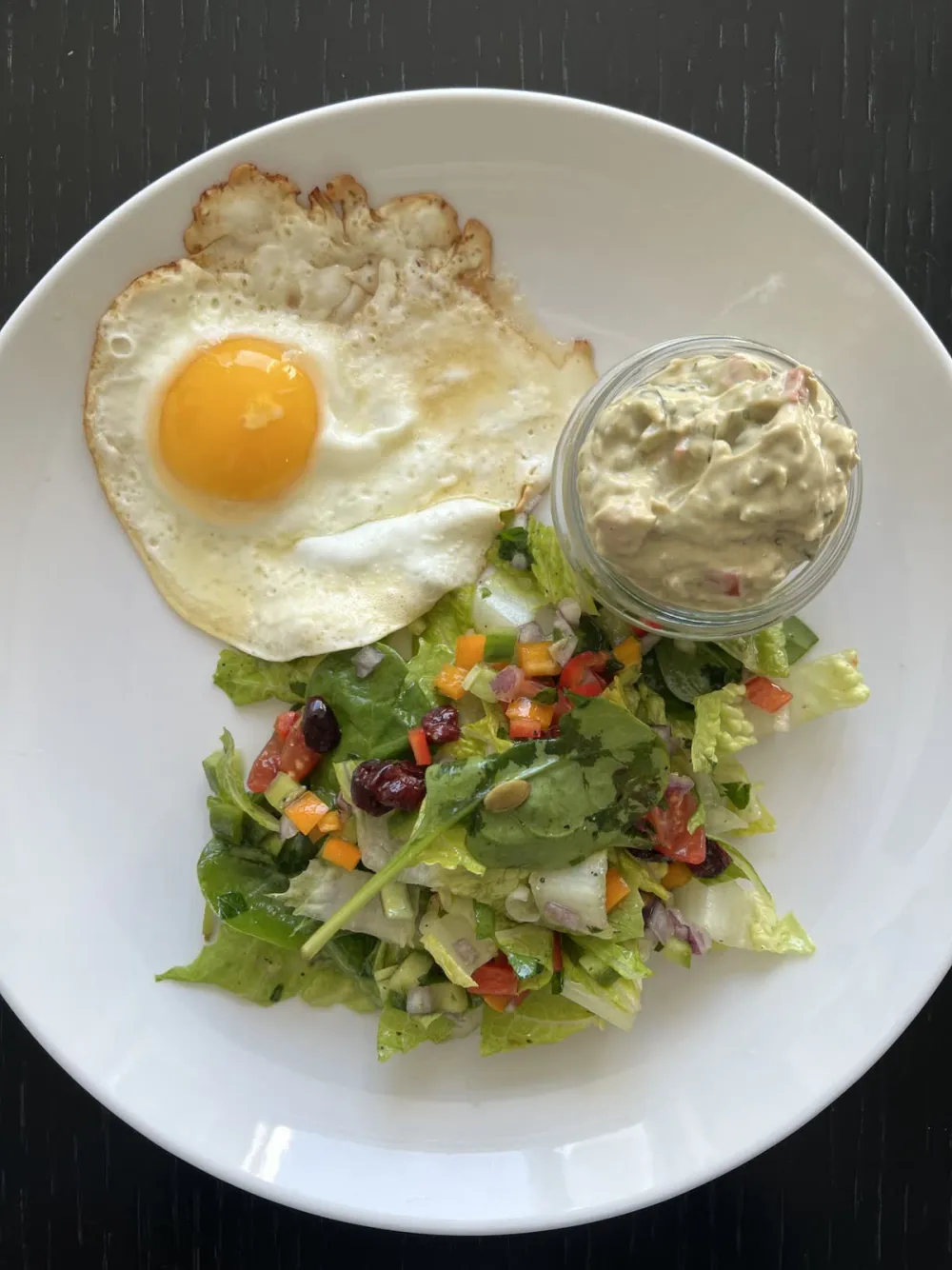 Bright breakfast plate with eggs