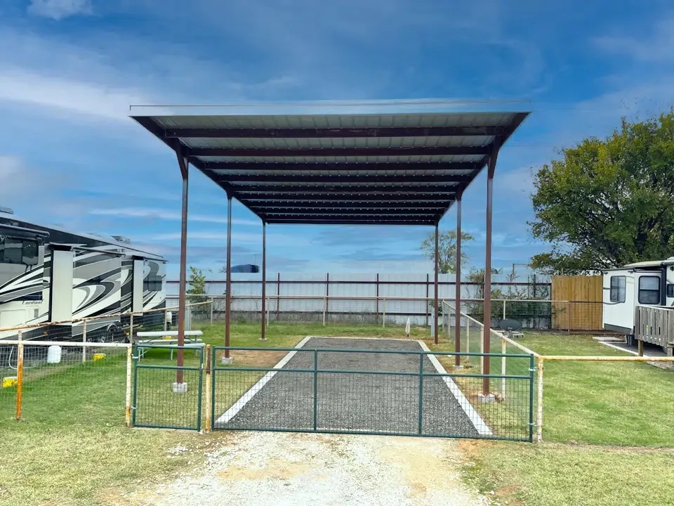 Covered Fenced RV Site