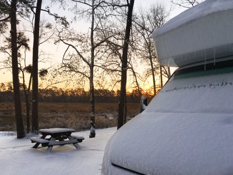 RV in Snow