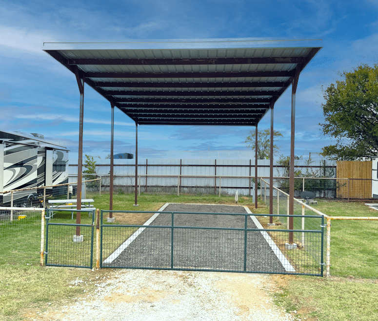 Image of Covered Fenced RV Site in Pilot Point, TX